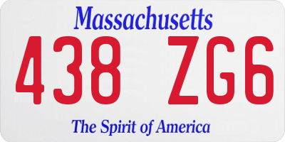 MA license plate 438ZG6