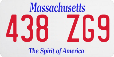 MA license plate 438ZG9