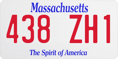 MA license plate 438ZH1