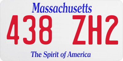 MA license plate 438ZH2