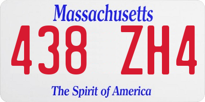 MA license plate 438ZH4