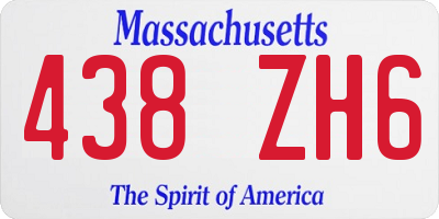 MA license plate 438ZH6