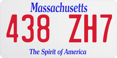 MA license plate 438ZH7