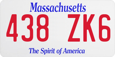 MA license plate 438ZK6