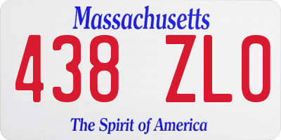 MA license plate 438ZL0