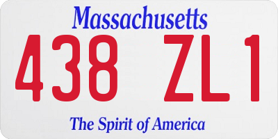 MA license plate 438ZL1