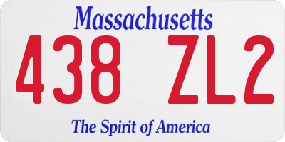 MA license plate 438ZL2