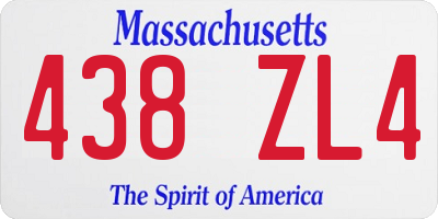 MA license plate 438ZL4