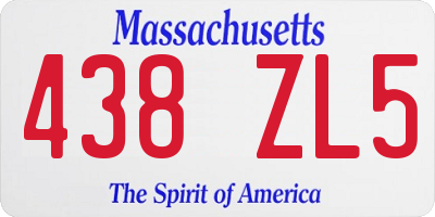 MA license plate 438ZL5