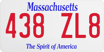 MA license plate 438ZL8