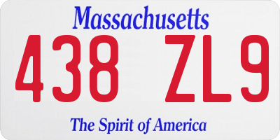 MA license plate 438ZL9