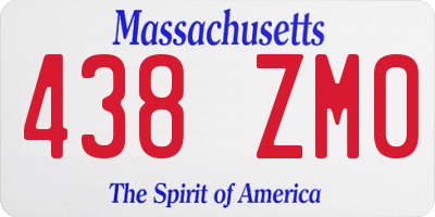 MA license plate 438ZM0