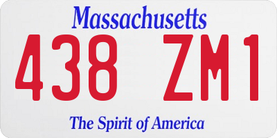 MA license plate 438ZM1