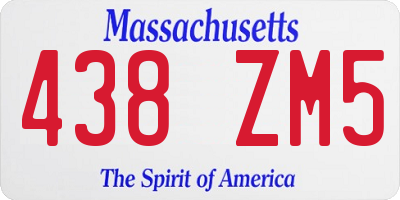 MA license plate 438ZM5