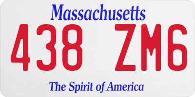 MA license plate 438ZM6