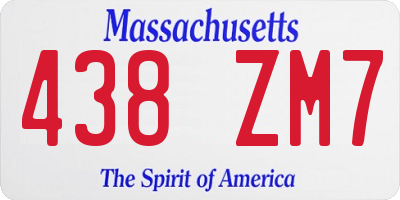 MA license plate 438ZM7