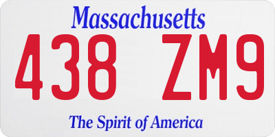 MA license plate 438ZM9