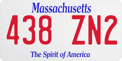 MA license plate 438ZN2
