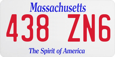 MA license plate 438ZN6