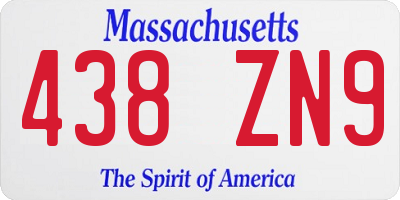 MA license plate 438ZN9