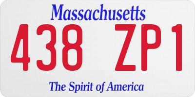 MA license plate 438ZP1