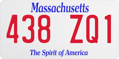 MA license plate 438ZQ1