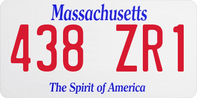 MA license plate 438ZR1