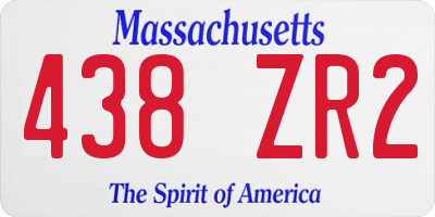 MA license plate 438ZR2