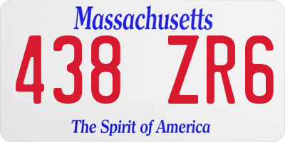 MA license plate 438ZR6