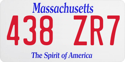MA license plate 438ZR7