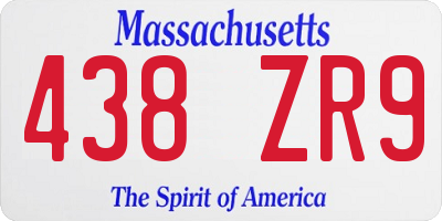 MA license plate 438ZR9