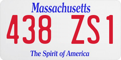 MA license plate 438ZS1