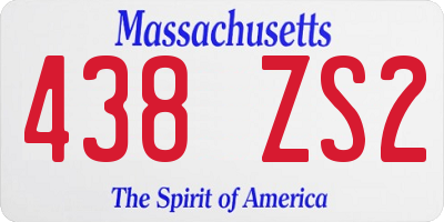 MA license plate 438ZS2