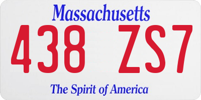 MA license plate 438ZS7