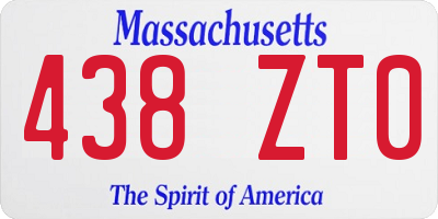 MA license plate 438ZT0