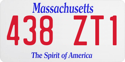 MA license plate 438ZT1