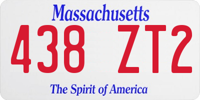 MA license plate 438ZT2