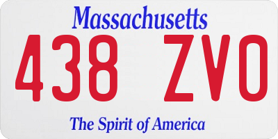 MA license plate 438ZV0