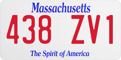 MA license plate 438ZV1