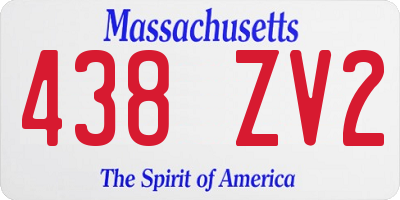 MA license plate 438ZV2