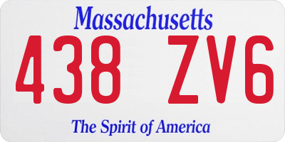 MA license plate 438ZV6