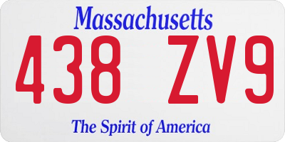 MA license plate 438ZV9