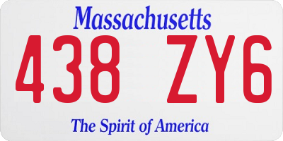 MA license plate 438ZY6