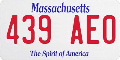 MA license plate 439AE0