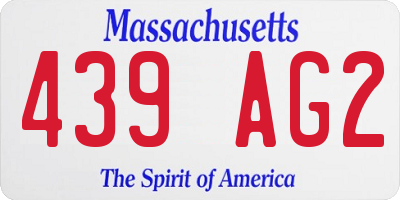 MA license plate 439AG2