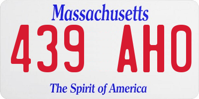 MA license plate 439AH0