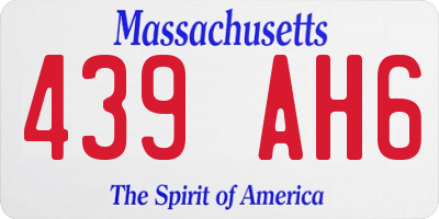 MA license plate 439AH6