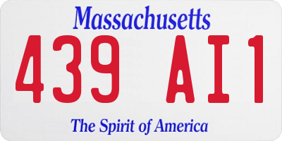 MA license plate 439AI1