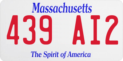 MA license plate 439AI2