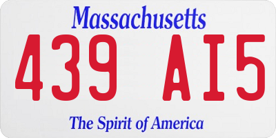 MA license plate 439AI5